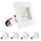 Luxrite 4 Inch Square LED Recessed Can Lights 5 CCT 2700K-5000K 14W (75W Equivalent) 950LM Dimmable 4-Pack LR23786-4PK - alternate 1